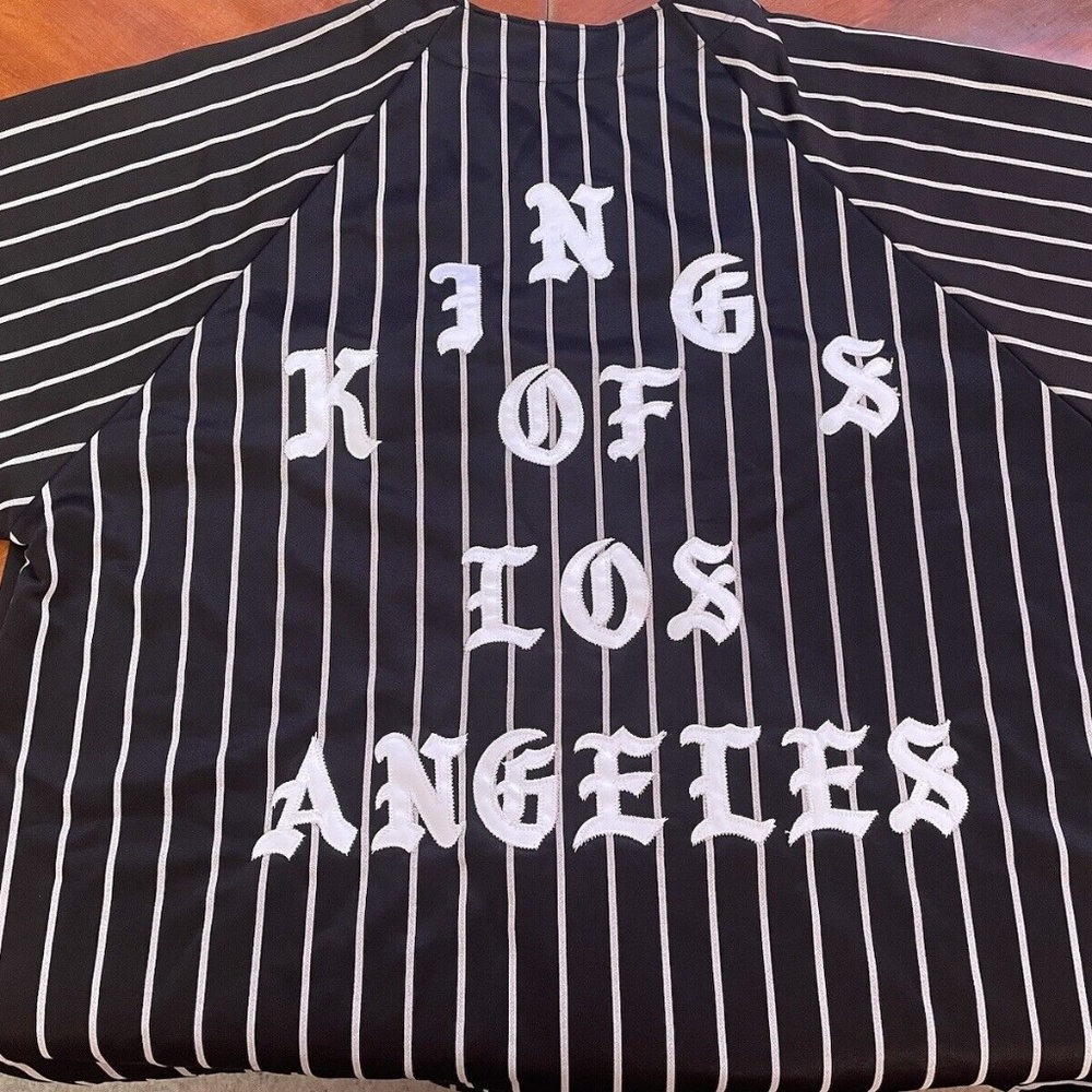 BORN X RAISED "KINGS OF LOS ANGELES" JERSEY STYLE BUTTON DOWN XL